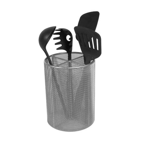 Pot à ustensiles en maille métal, panier à ustensiles compartimenté, porte-ustensiles en métal Pot à ustensiles en maille métal, panier à ustensiles compartimenté, porte-ustensiles en métal