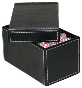 Petite boite en cuir, petite boite de rangement en cuir à surpiqures blanches, élégante boite de rangement Petite boite en cuir, petite boite de rangement en cuir à surpiqures blanches, élégante boite de rangement