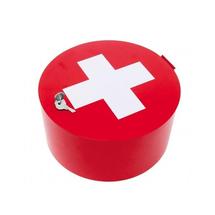 Boite pharmacie ronde rouge Boite pharmacie ronde rouge