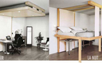 Chambre à coucher : le lit au plafond ou la solution gain de place Chambre à coucher : le lit au plafond ou la solution gain de place