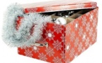 Décoration de Noël : une boite de rangement pour les boules et accessoires de Noël