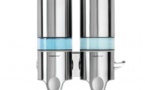 Distributeur à savon mural inox pour savon et shampoing Distributeur à savon mural inox pour savon et shampoing